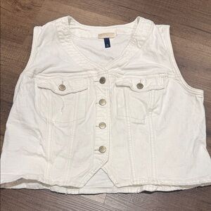 Universal Thread White Denim Vest